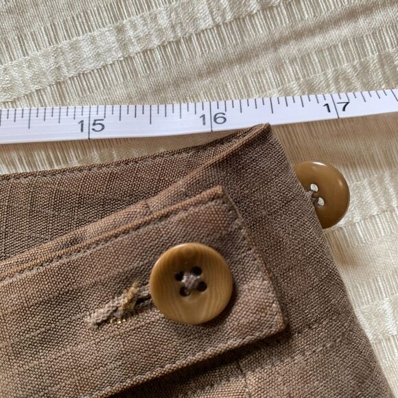 Tommy Bahama Brown Silk Sz 14 Pants Utility Safari Travel Trouser Cargo Pockets - Picture 4 of 11